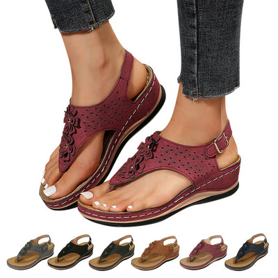 Új ékszandál női csíptetős orrú nyári divat szandál csatos pánt prémium ortopéd design lábbelik kényelmes cipők