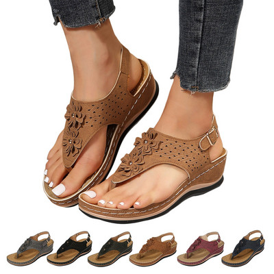 Új ékszandál női csíptetős orrú nyári divat szandál csatos pánt prémium ortopéd design lábbelik kényelmes cipők