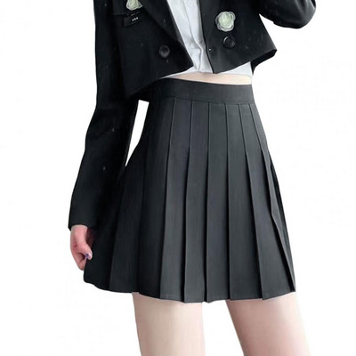 Fusta plisată cu talie înaltă pentru femei, 2022