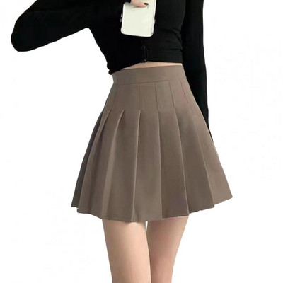 Fusta plisată cu talie înaltă pentru femei, 2022
