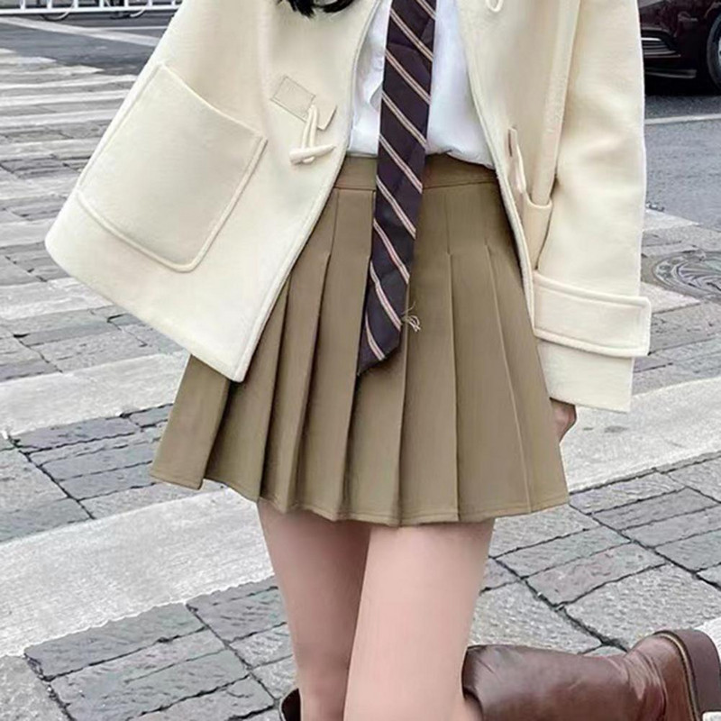 Fusta plisată cu talie înaltă pentru femei, 2022