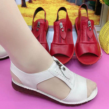 2023 Летни нови дамски обувки Модни сандали с плоска подметка Обувки за жени Fish Mouth Удобни ежедневни сандали Zapatos De Mujer