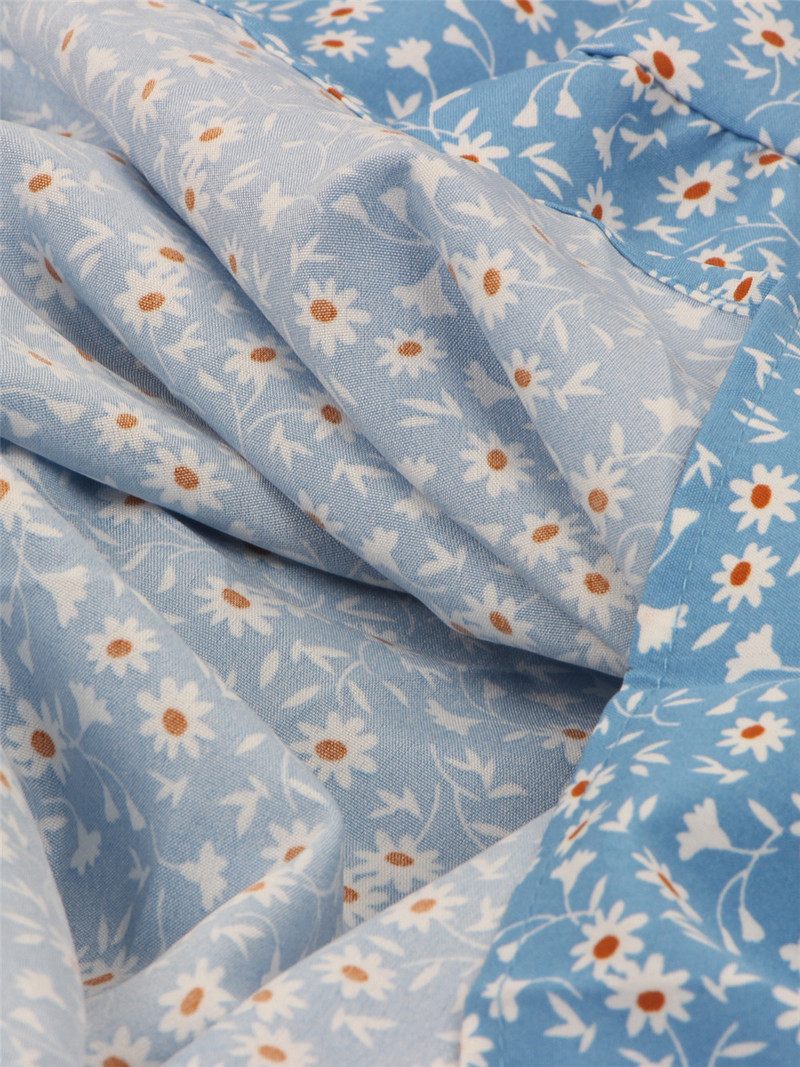 Rochie lungă șic, de vară, retro, pentru femei, cu decolteu în formă de midi, talie înaltă, albastră, șic, pentru modă