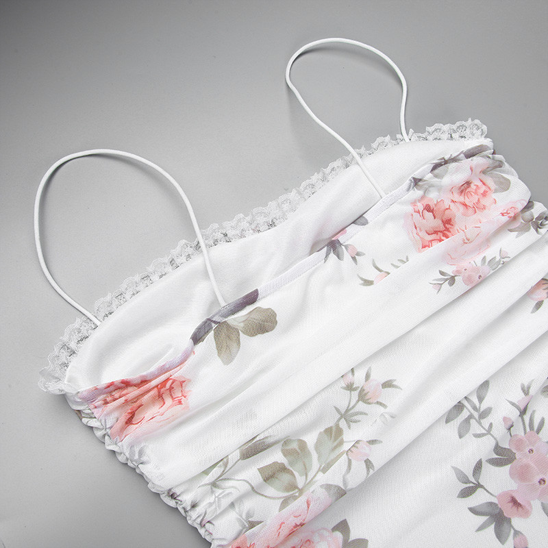 Κομψό Φόρεμα με λουλούδια Ζαρτιέρες Γυναικεία Μόδα Μόδα Φορέματα Μίντι Εξώπλατα Κομψά Γυναικεία Party Club Vestidos YJ23300SK