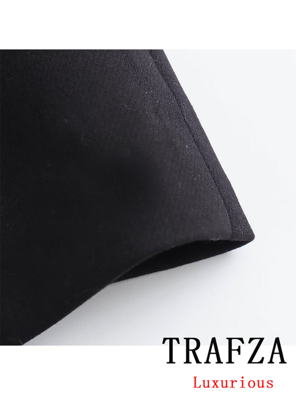 TRAFZA Vintage ležerna šik ženska suknja Jednobojna asimetrična kratka uska ravna suknja Modna ulična mini suknja za proljeće 2024.