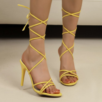 Дамски сандали с висок ток с кръгли каишки на пръстите Дамски чехли на платформа Дамски летни златни модни секси помпи Джапанки Zapatos Mujer