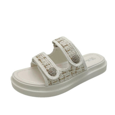 2023 Sandale de modă pentru femei Vară Nouă Broderie plată Casual Pantofi de designer roman Sandal cu platformă