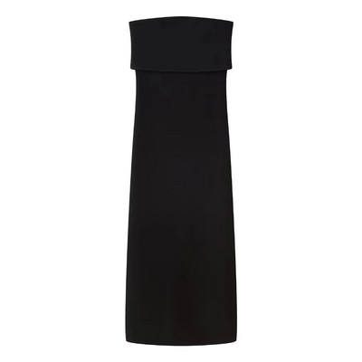 TRAFZA Rochie elegantă pentru femei 2024 de vară roz, fără bretele, fără spate, rochii midi subțiri pentru femei șic, sexy, de petrecere, rochie de seară pentru femei