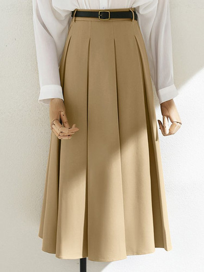 Fusta Vintage Office Lady ZANZEA Moda coreeană plisată Femei cu talie înaltă Jupe 2023 de primăvară Falda de vacanță lejeră fuste maxi solide