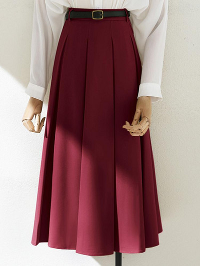 Fusta Vintage Office Lady ZANZEA Moda coreeană plisată Femei cu talie înaltă Jupe 2023 de primăvară Falda de vacanță lejeră fuste maxi solide