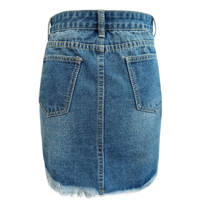 2023 nyár új női szakadt farmer gombos farmer rövid szoknya divat szexi csípős mini farmer szoknya S-3XL Drop Shipping