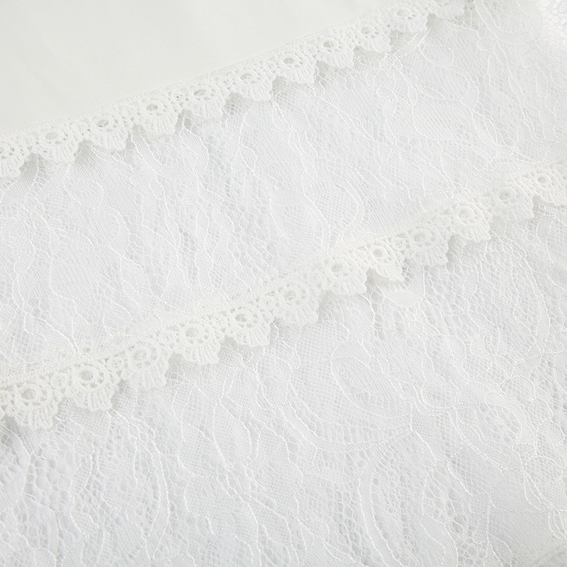 HEYounGIRL Fusta din dantelă mozaic cu coadă de pește, elegante, albă, estetică, Fusta lungă, Y2K Chic, sexy, ținute pentru dama