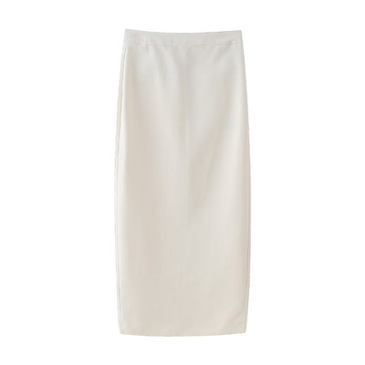 TRAF 2024 ίσιες μίντι φούστες για γυναίκες Ψηλόμεση μακριά φούστα Γυναικεία καλοκαιρινή παραλία Γυναικείες φούστες Streetwear Slit Woman