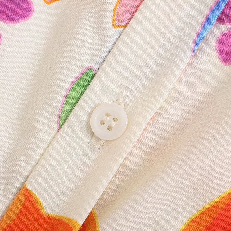 2024ZAR Primăvară/vară Noua modă pentru femei Moda versatilă Casual stil european și american rochie midi imprimată