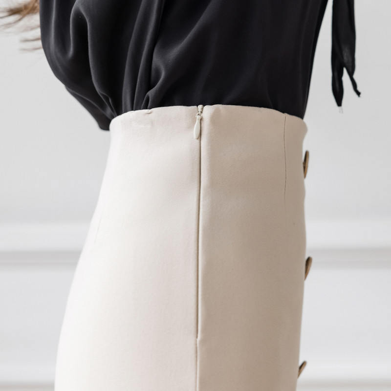 2024 Νέα κομψή μόδα Γυναικείες λεπτές μίντι φούστες γραφείου Lady Chic Κομψές στήθος Casual Bodycon ίσιες φούστες