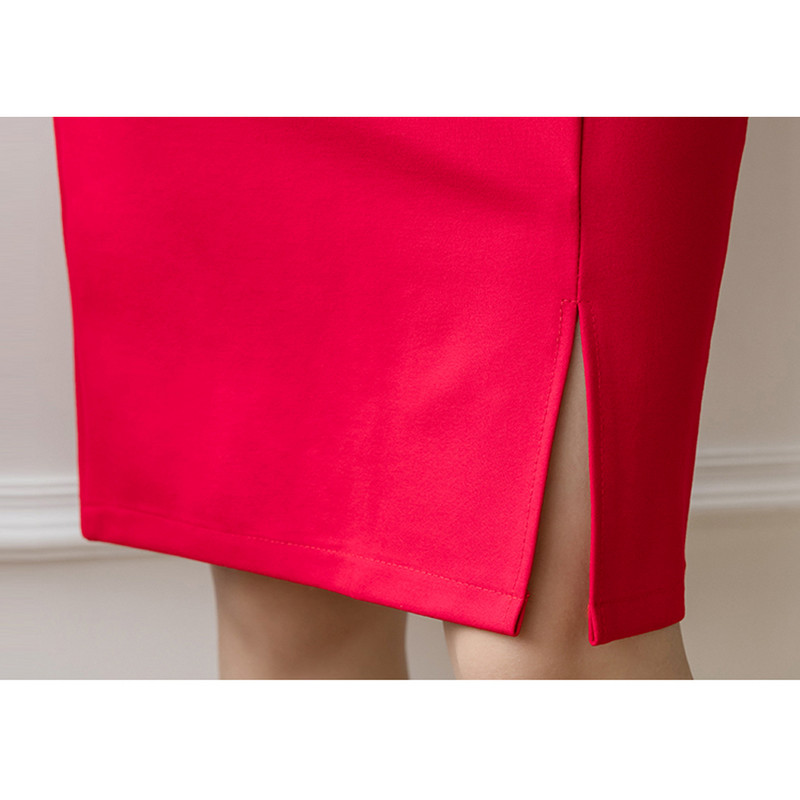 Modna ženska uredska elegantna pencil suknja do koljena Visoki struk i omotane suknje Ženske elegantne nabore Ležerne ženske donje nogavice