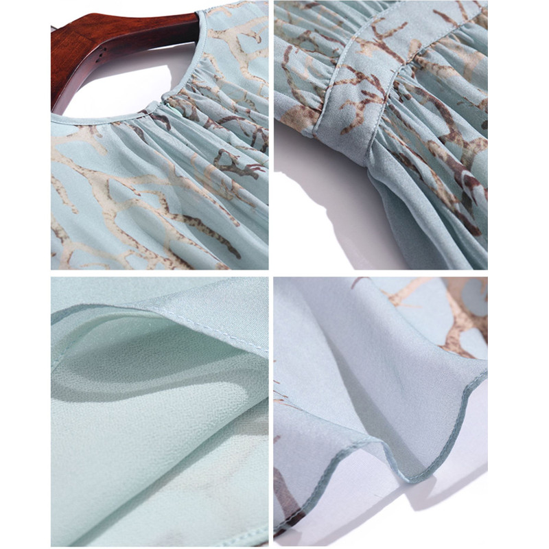 Ženska haljina od prirodne svile, dugih rukava, elegantni print, haljine A-kroja, ljetni šik za žene, uredski vestido 2023.