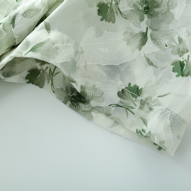 EVNISI Rochie șic din șifon pentru femei, cu imprimare florală, cu dantelă, elegantă, la birou, rochii în linie A, ocazional, subțire, rochie de vară