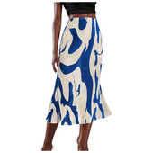 Καλοκαιρινή γυναικεία γραβάτα με στάμπα φούστα για πάρτι κομψά φορέματα διακοπών Φόρεμα διακοπών Κομψό πολυτελές φόρεμα για γυναικεία Vestido