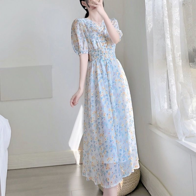 Maxi Chiffon Floral μεταξωτά φορέματα για γυναίκες Flower Satin Γυναικείο Φόρεμα Μακριά Ρούχα σε Προώθηση Cotton Elegant Chic G Y2k Harajuku