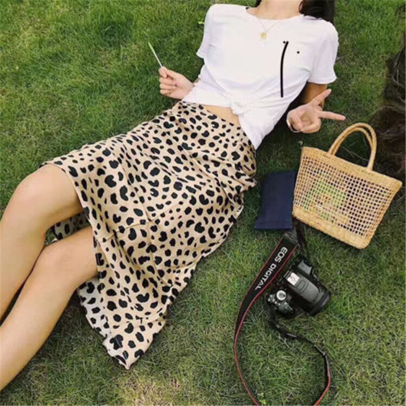 2023 New Uimitor Leopard Print Midi Par Naomi Fusta Femeie Sexy Fusta Marimi Multiple Realizare Comert cu ridicata Fuste cu talie inalta