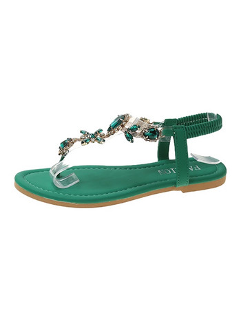 2024 Νεοαφιχθέν Summer Flats Σανδάλια Γυναικεία Crystal Clip Toe Παντόφλες Trend Luxury επώνυμα γυναικεία παπούτσια Beach Causal Slides