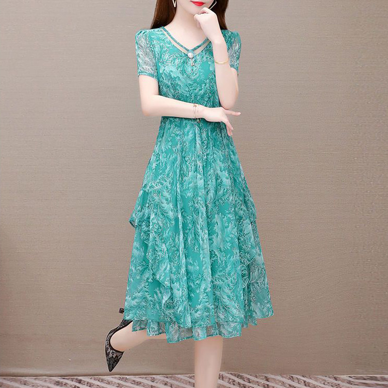 Îmbrăcăminte pentru femei Volane Iregular Vintage Rochii elegante pentru femei 2023 vara la modă cu decolteu în V imprimeu mânecă scurtă subțire mini rochie