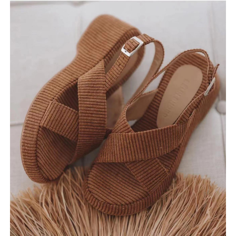 sandale de damă vara 2023 pentru petrecere a timpului liber și la modă talpă groasă toc înclinat sandale pentru femei Sandale romane pantofi