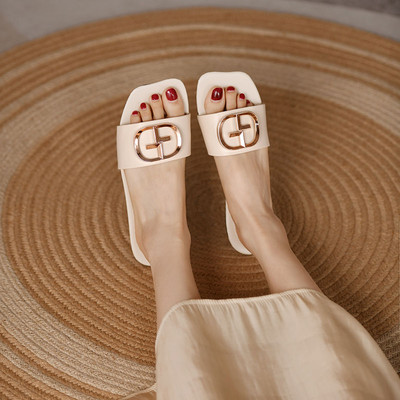 Papuci pentru femei, vara 2023, pantofi de plajă noi, papuci, sandale plate anti-alunecare, papuci pentru femei