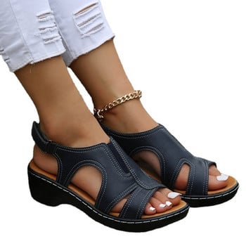 2022 Summer Comfort Παπούτσια Γυναικεία Μόδα Peep Toe Casual Wedge Σανδάλια Γυναικεία Plus μέγεθος 43 2 Πλατφόρμα Γυναικείες σανδάλια