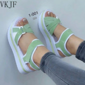 Γυναικεία πέδιλα Casual Wedges Sandalias Mujer 2023 Νέα καλοκαιρινά παπούτσια Γυναικεία πέδιλα με γόβες Πλατφόρμα Peep Toe Wedges Chaussure Femme