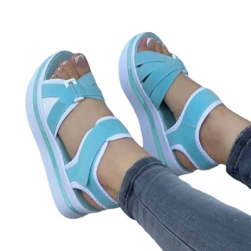 Γυναικεία πέδιλα Casual Wedges Sandalias Mujer 2023 Νέα καλοκαιρινά παπούτσια Γυναικεία πέδιλα με γόβες Πλατφόρμα Peep Toe Wedges Chaussure Femme