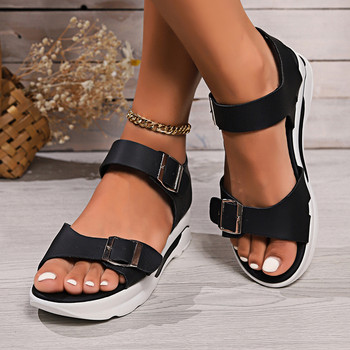 Rimocy Модни сандали на платформа с катарама Дамски летни 2024 г. Неплъзгащи се сандали с дебела подметка Mujer Външни леки спортни сандали