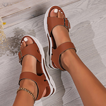 Rimocy Модни сандали на платформа с катарама Дамски летни 2024 г. Неплъзгащи се сандали с дебела подметка Mujer Външни леки спортни сандали