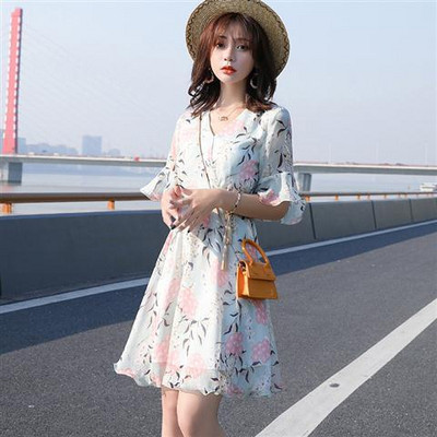 Virágos női ruha Sifon selyem kötszer női ruhák virág szatén Újdonságok a One Pieces Hot Cotton Laose Y2k Curvy XG