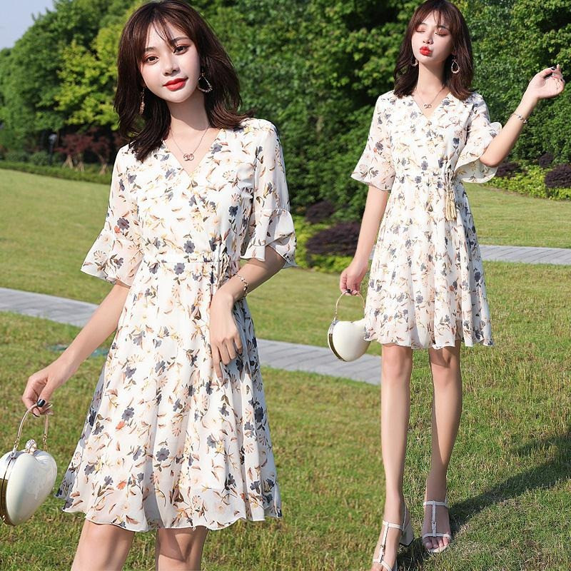 Virágos női ruha Sifon selyem kötszer női ruhák virág szatén Újdonságok a One Pieces Hot Cotton Laose Y2k Curvy XG