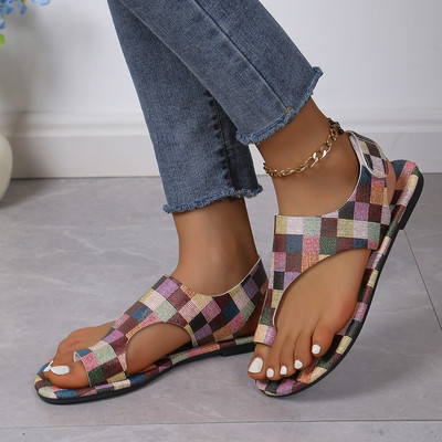 2024, sandale plate de vară pentru femei, pantofi, set de frânghie de cânepă, sandale de plajă pentru picioare, în aer liber, papuci casual, sandale pentru femei de dimensiuni mari