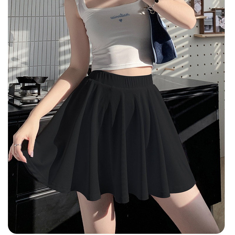 Uus 2024. aasta suvemagus seksikas klubi plisseeritud lühike seelik Korea armas moodne kõrge vöökohaga õhuke miniseelik Naiste mitmekülgne riietus šikk