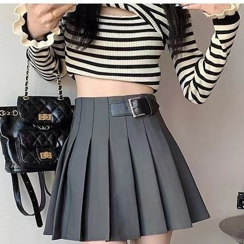 Γυναικείο Μίνι Γυναικείο Μίνι Φόρεμα Συνονθύλευμα Μόδας Φούστα σε νεανικό καλοκαιρινό στυλ σε γραμμή Α 2024 Νέα πλισέ γλυκά γυναικεία ρούχα