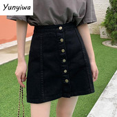 Fuste din denim Femei Solid Simplu Timp liber șic 2XL Elegante All-match Femei Stil coreean Mini fustă bodycon A-line Nou