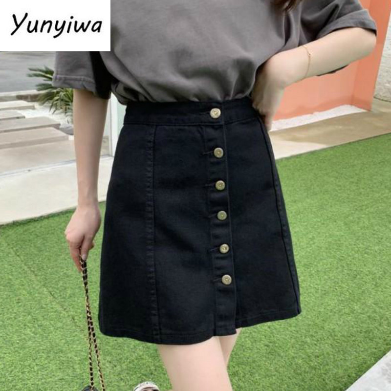 Fuste din denim Femei Solid Simplu Timp liber șic 2XL Elegante All-match Femei Stil coreean Mini fustă bodycon A-line Nou