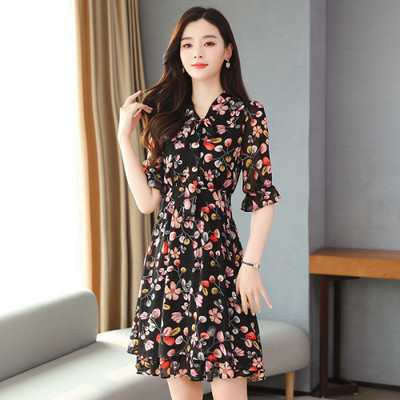 2024 Rochie elegantă din șifon, florală, sexy, mini rochie de vară ocazională, vintage, rochie de absolvire, rochie scurtă de petrecere pentru femei