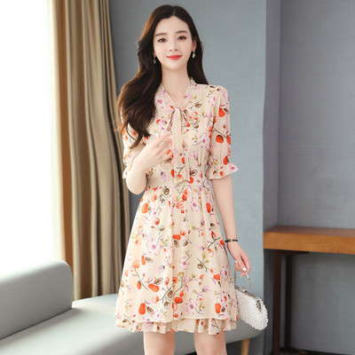 2024 Rochie elegantă din șifon, florală, sexy, mini rochie de vară ocazională, vintage, rochie de absolvire, rochie scurtă de petrecere pentru femei