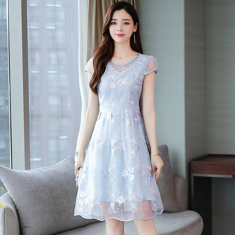 2024. Elegantne modne ružičaste cvjetne mrežaste slatke mini haljine Proljeće Ljeto Vintage kratke haljine za pistu Ženske dotjerane haljine za zabavu