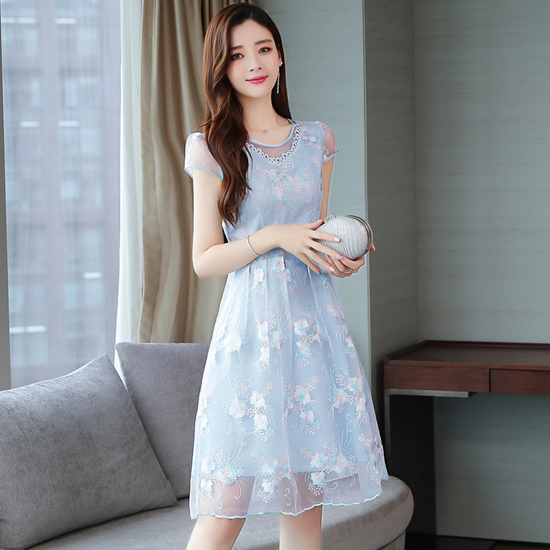 2024. Elegantne modne ružičaste cvjetne mrežaste slatke mini haljine Proljeće Ljeto Vintage kratke haljine za pistu Ženske dotjerane haljine za zabavu