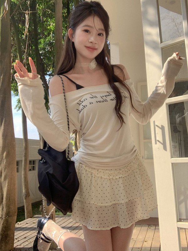 HOUZHOU Kawaii Sweet Streetwear Mini Skrits Femei Moda coreeană Vintage elegantă cu buline imprimate cu volane Fuste A-line 2024 Y2k