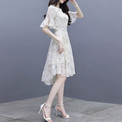 rochii florale de vară pentru femei 2024 nou în haine tipărite în stil coreean la modă elegantă petrecere rochie midi șifon ieftină casual