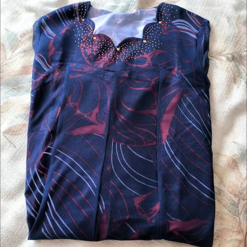 Suvine vabaajakleit Suur lühikeste varrukatega vintage A-jooneline naiste kleit temperamenttrükiga marli lilleline kleit pluss suuruses Vestidos