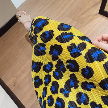 2024 Дамска лятна мода Свободни поли с леопардов принт Дамска тънка права пола с висока талия Дамски дълги ежедневни поли B114