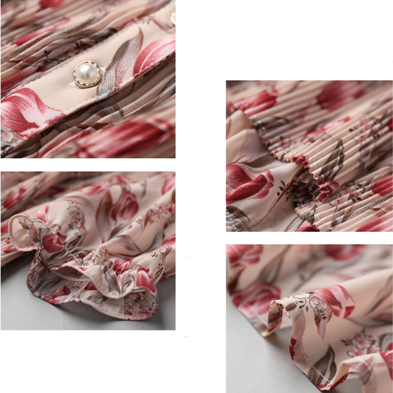 Ziedu sieviešu kleita 2024. gada vasarā, jauna mode